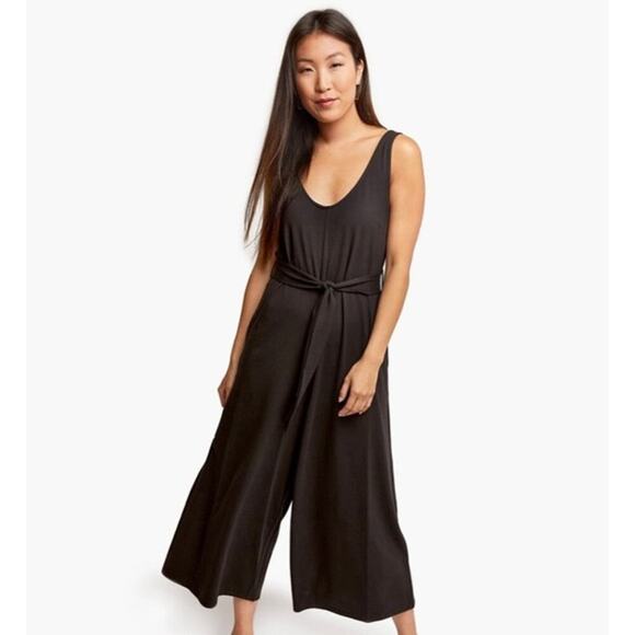 ABLE Georgia Jumpsuit in Black Size XS Casual Utility Lounge Comfort Wide Leg - Picture 1 of 8
